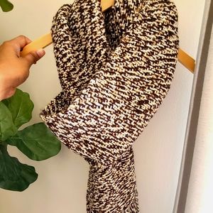 Banana Republic Factory Acrylic/Wool Brown/Camel/Ivory Knit Scarf OS